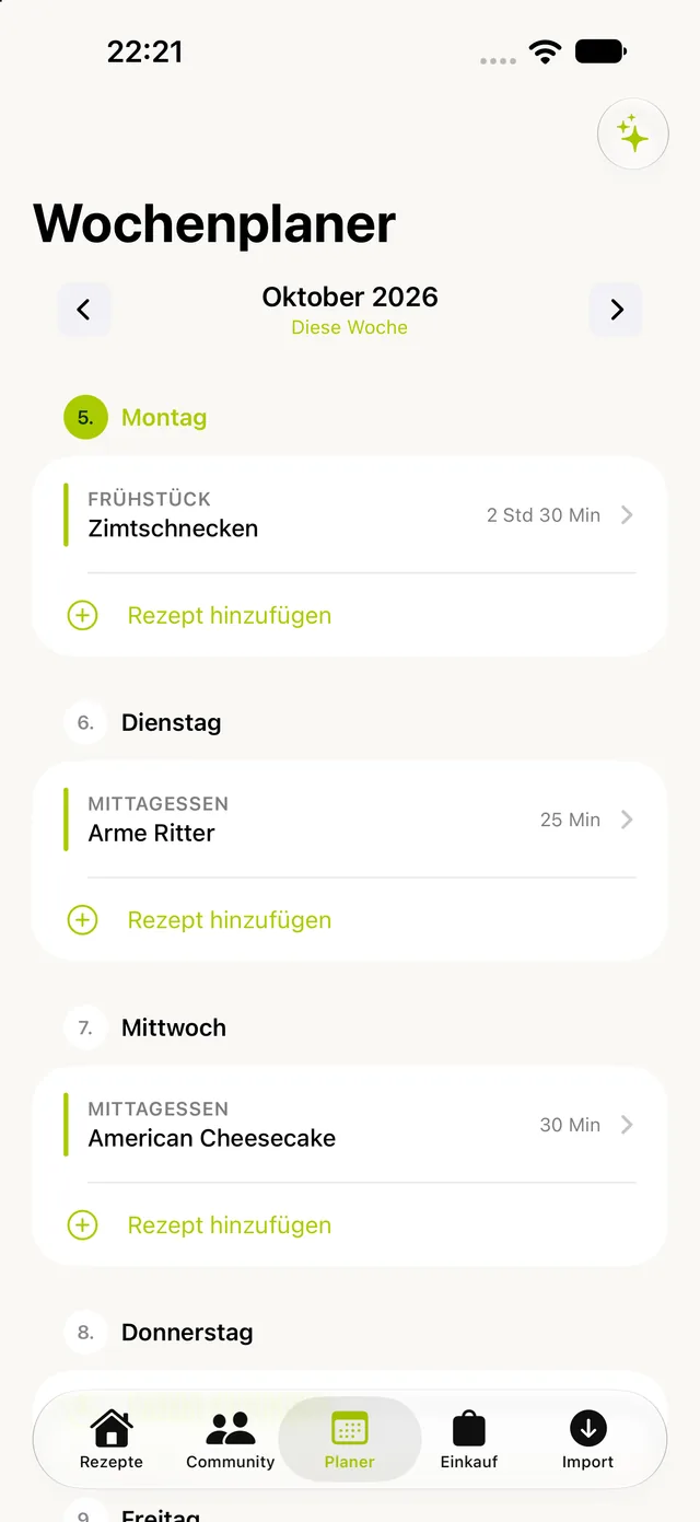 Cookiza! – Die Woche entspannt planen.